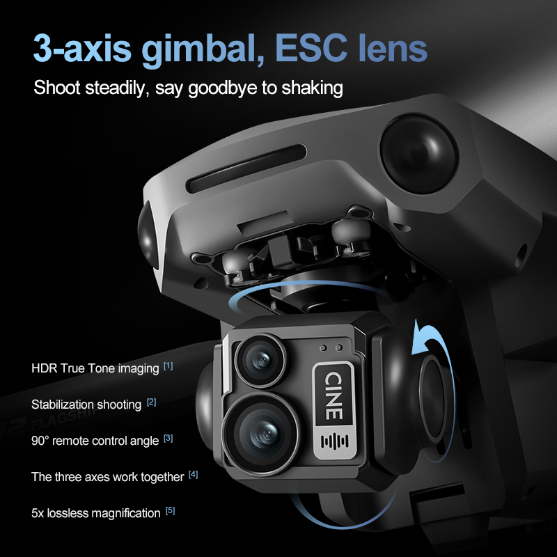 8K 3 Axis Gimbal Brushless 7.2 - Drone Battery Box ulasan dan harga