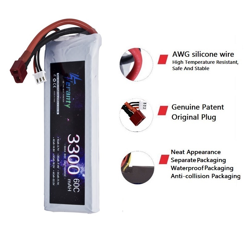 2S 7.4V LiPo Battery 3300mAh 6 - Drone Battery Lipo ulasan dan harga