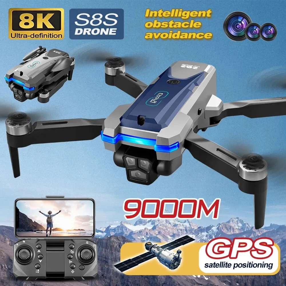 S8S GPS Drone 5G Wifi 8K HD Du - Drone Battery Case ulasan dan harga